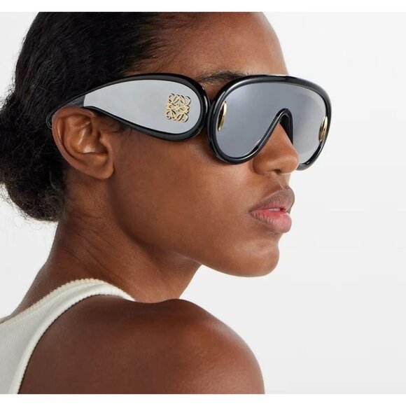 NEW LOEWE LW40108I 01C, UNISEX BLACK SILVER LOEWE SUNGLASSES - Picture 1 of 14